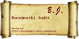 Bucsánszki Judit névjegykártya